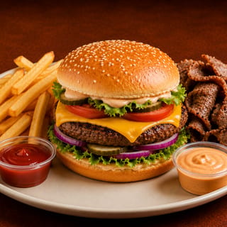 Cheeseburger w/Gyros