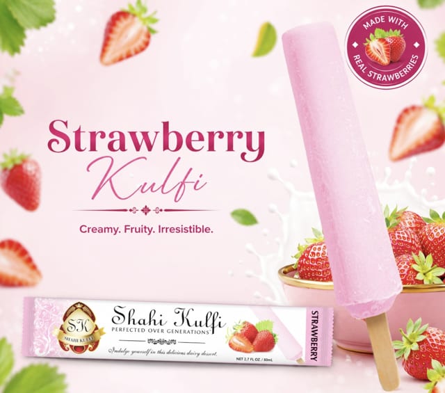Shahi Strawberry Kulfi.