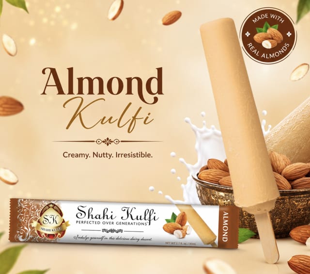 Shahi Almond Kulfi.