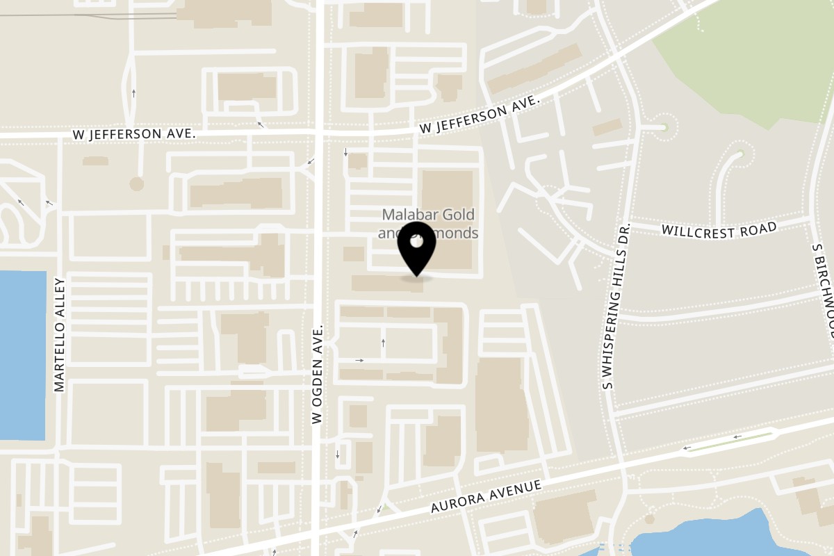 Map showing the location of Italian Express on 1570 W Ogden Ave #101 in Naperville